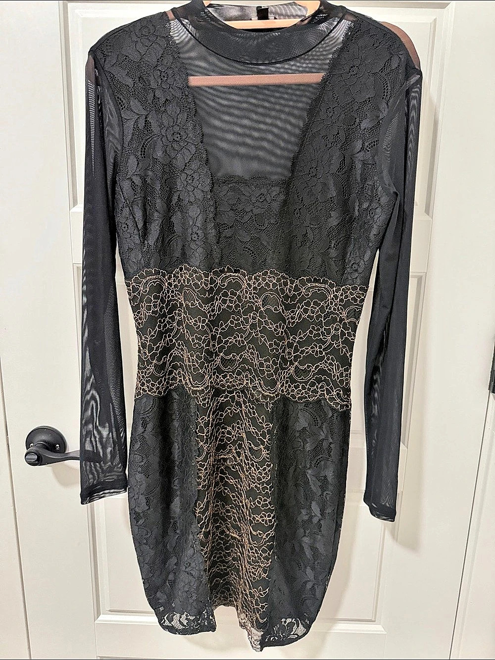 GUESS Black Lace Mini Dress Size Medium
